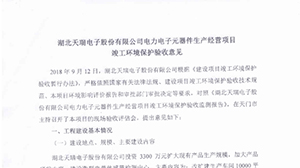 开云官方app下载站电力电子元器件生产经营项目竣工环境保护验收意见